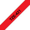 Brother TZE-421 DirectLabel black on red Laminat 9mm x 8m for Brother P-Touch TZ 3.5-18mm/6-12mm/6-18mm/6-24mm/6-36mm