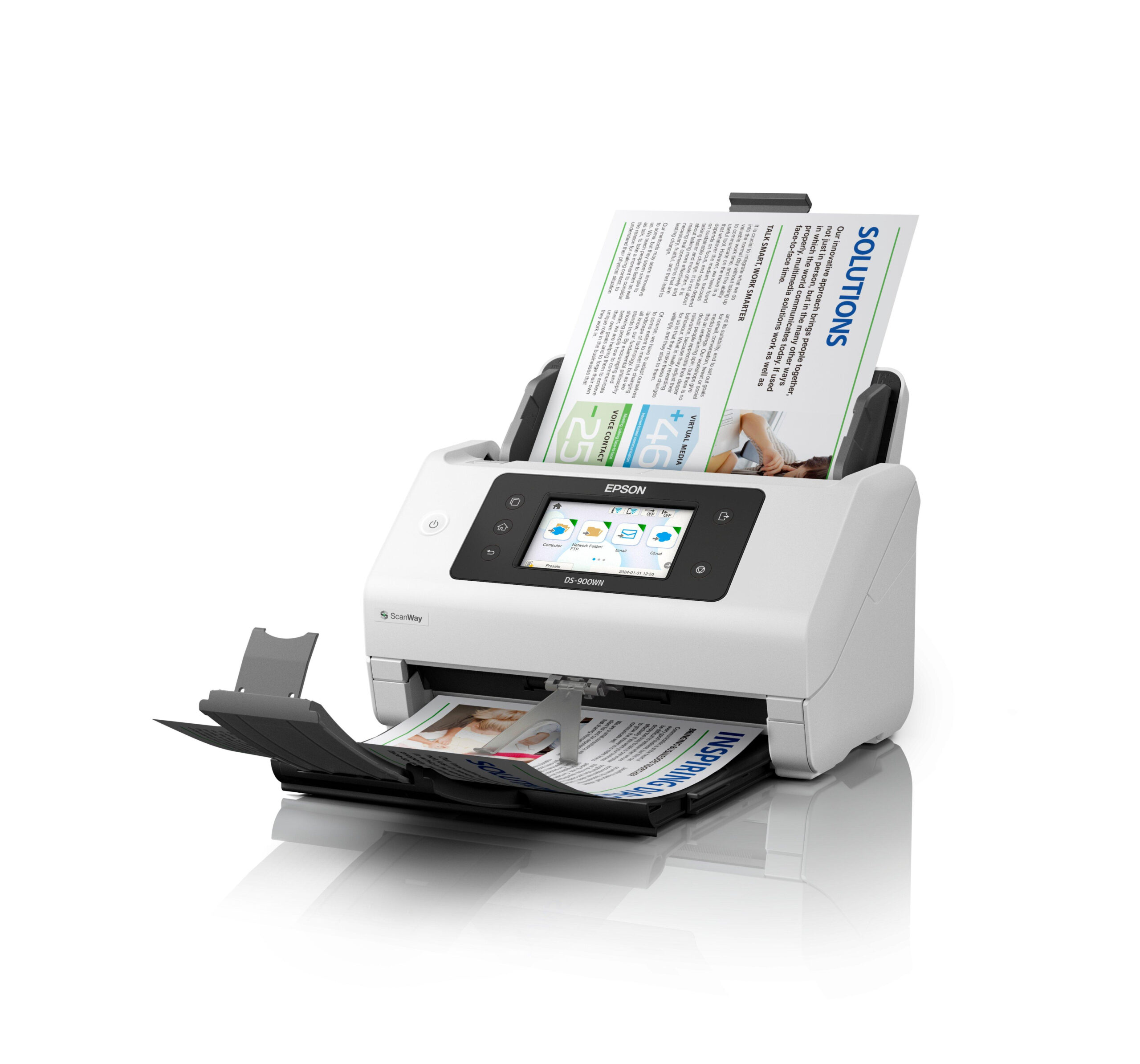0374ae594c2f81f7f345f82a395db55a7bb15f88 Epson WorkForce DS-900WN Sheet-fed scanner 600 x 600 DPI A4 White