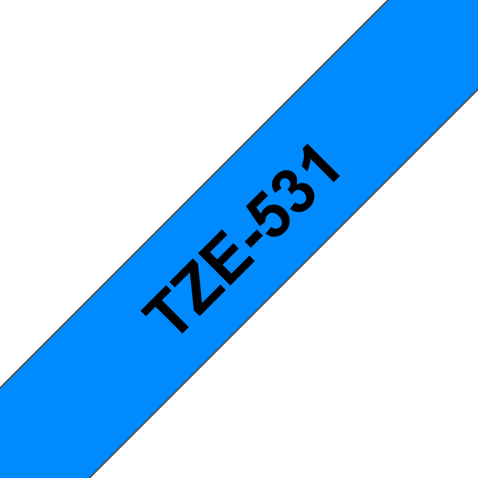 05b0f51f6a661ec99e0b3cac9dd6fbdf9ef6f007 Brother TZE-531 DirectLabel black on blue Laminat 12mm x 8m for Brother P-Touch TZ 3.5-18mm/6-12mm/6-18mm/6-24mm/6-36mm