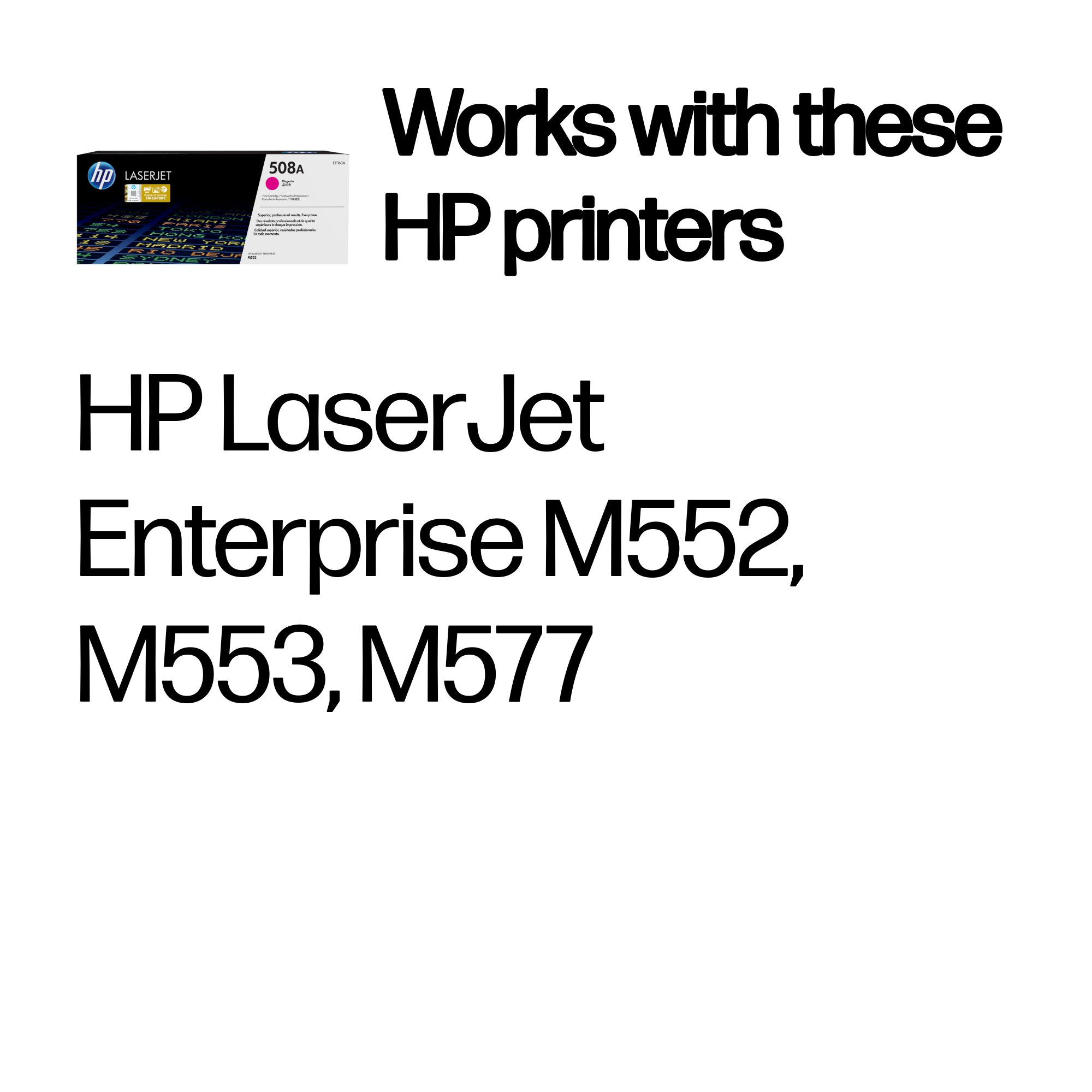 HP CF363A/508A Toner cartridge magenta, 5.000 pages ISO/IEC 19798 for HP CLJ M 552