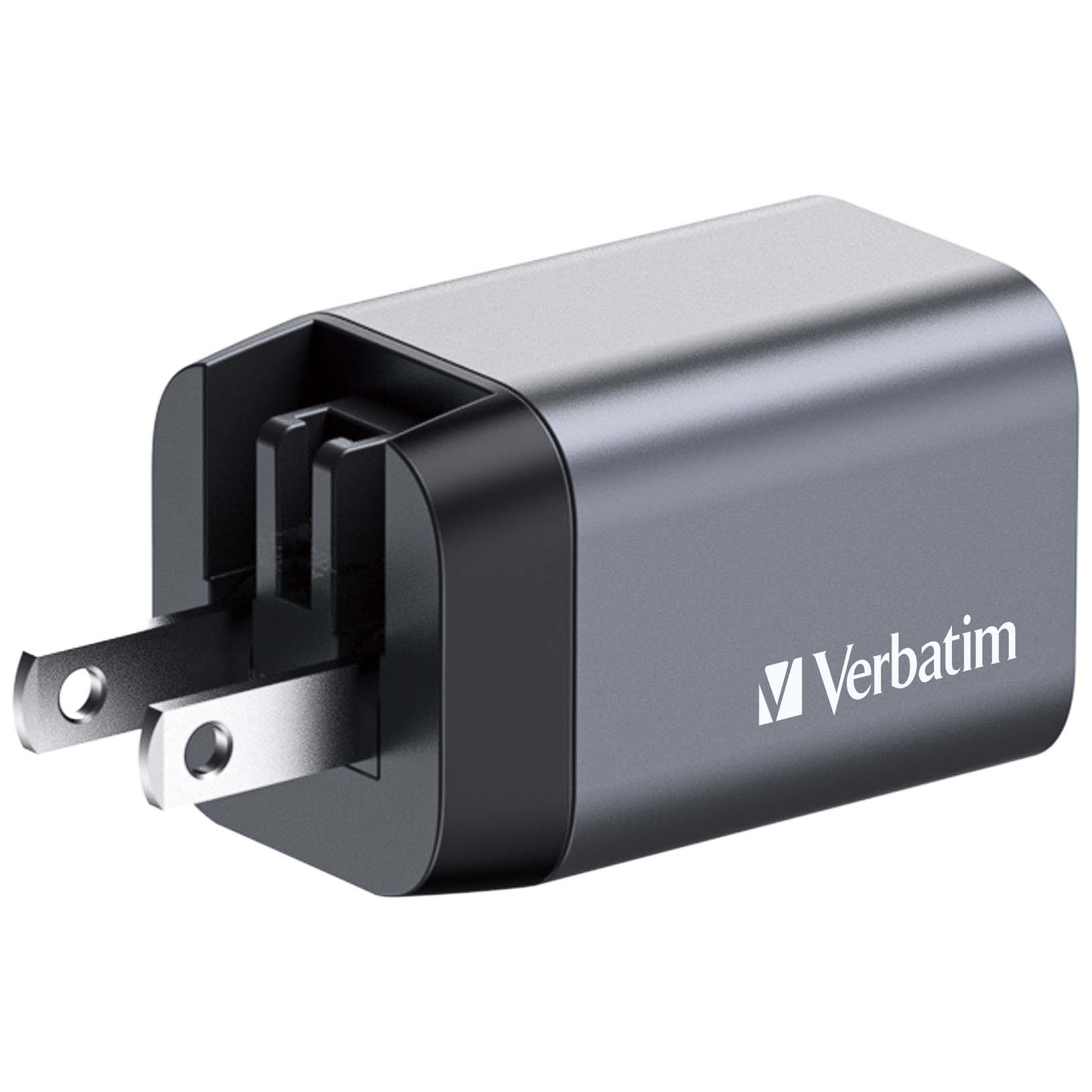 092124a9b42ac239b53e295ff4349373 Verbatim GNC-35 GaN Charger 35W with 1 x USB-C PD 35W / 1 x USB-A QC 3.0 (EU/UK/US)
