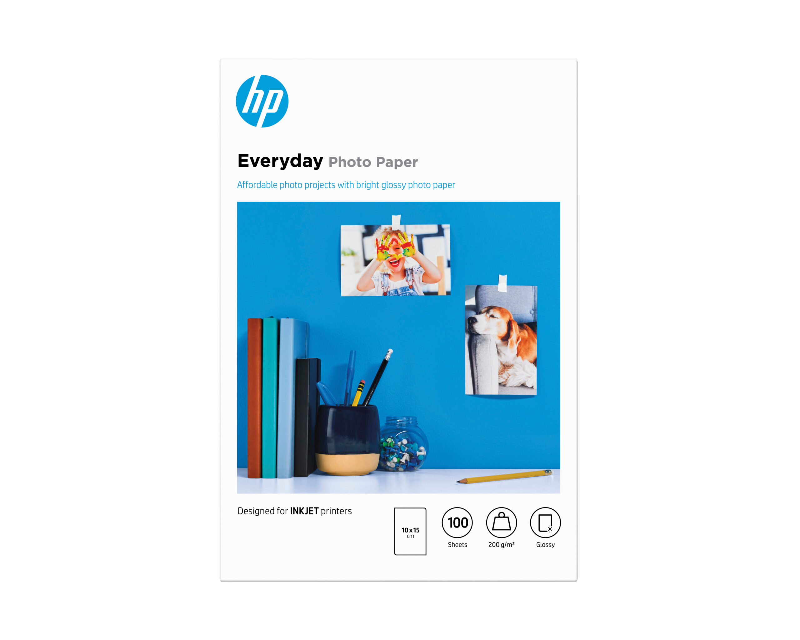 0e856e71f4292bf10e615b41595a8a97455afbb1 HP Everyday Photo Paper Glossy 200 g/m2 10 x 15 cm (101 x 152 mm) 100 sheets