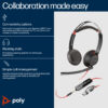 0fa9ddeafb9683b69c7b871315d11cc93b33728c HP Poly Blackwire 5220 Stereo USB-C Headset +3.5mm Plug +USB-C/A Adapter