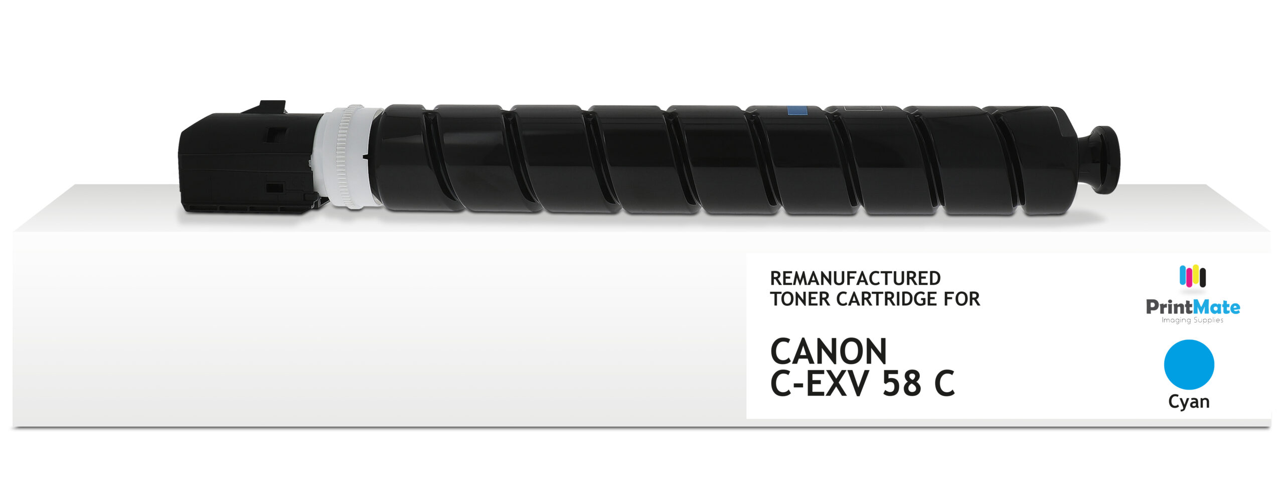 PrintMate CANON C-EXV58 C, remanufactured toner, Cyan 60000p