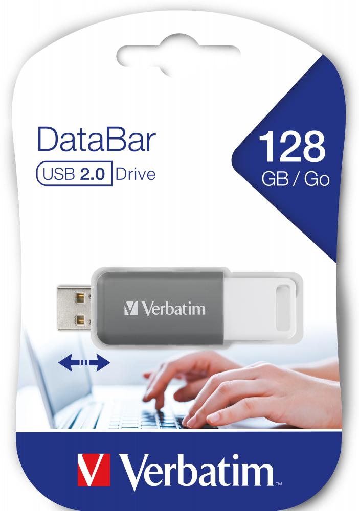 100226964_2094952104 Verbatim V DataBar USB flash drive 128 GB USB Type-A 2.0 Grey