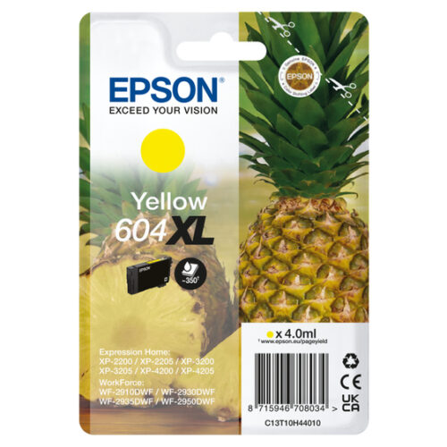 Epson C13T10H44010/604XL Ink cartridge yellow high-capacity, 350 pages 4ml for Epson XP-2200