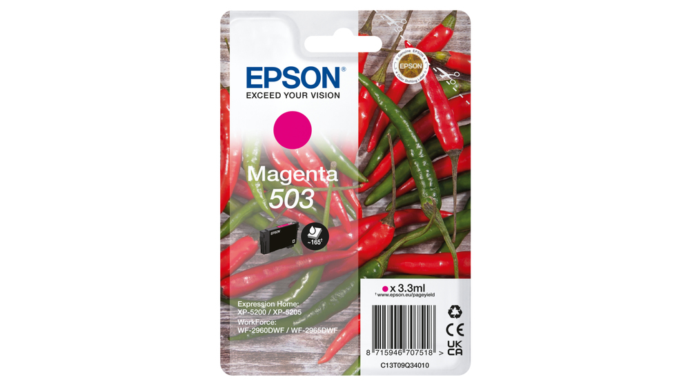 101276625_3910949991 Epson C13T09Q34010/503 Ink cartridge magenta, 165 pages 3,3ml for Epson XP-5200