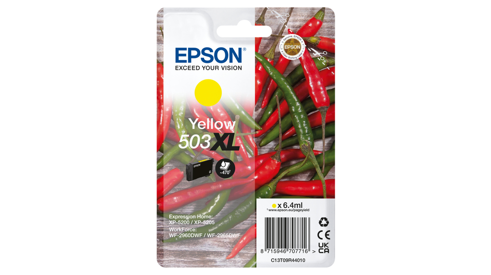 101276627_0713619444 Epson C13T09R44010/503XL Ink cartridge yellow high-capacity, 470 pages 6,4ml for Epson XP-5200
