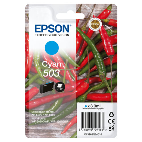 101276640_7870475314 Epson C13T09Q24010/503 Ink cartridge cyan, 165 pages 3,3ml for Epson XP-5200