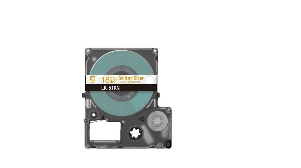 Epson C53S672097/LK-5TKN DirectLabel-etikettes gold on Transparent 18mm x 8m for Epson LabelWorks LW-C 410/610