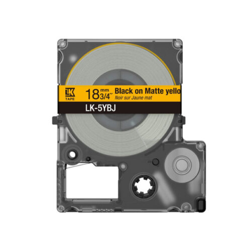 Epson C53S672075/LK-5YBJ DirectLabel-etikettes black on yellow matt 18mm x 8m for Epson LabelWorks LW-C 410/610
