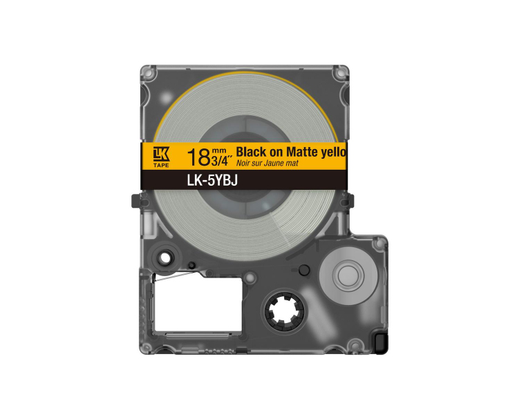 Epson C53S672075/LK-5YBJ DirectLabel-etikettes black on yellow matt 18mm x 8m for Epson LabelWorks LW-C 410/610