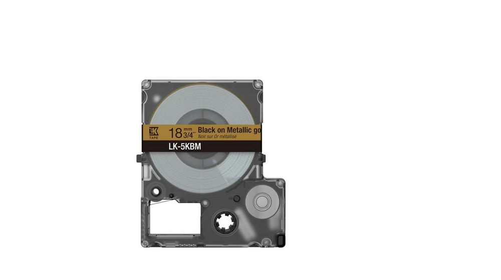Epson C53S672094/LK-5SBM DirectLabel-etikettes black on silver 18mm x 8m for Epson LabelWorks LW-C 410/610