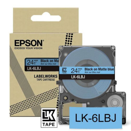 Epson C53S672082/LK-6LBJ DirectLabel-etikettes black on blue 24mm x 8m for Epson LabelWorks LW-C 610