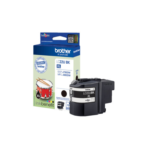 Brother LC-22UBK Ink cartridge black XL, 2.400 pages ISO/IEC 24711 for Brother DCP-J 785