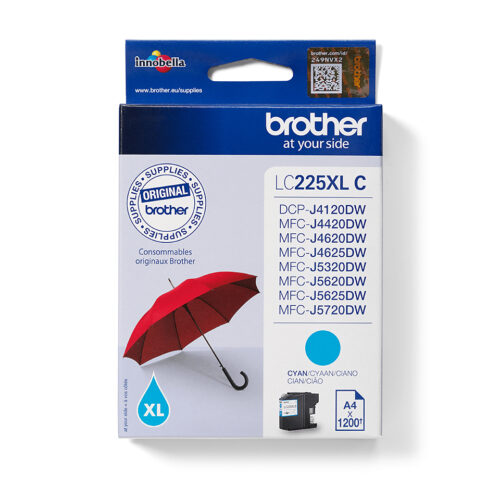 Brother LC-225XLC Ink cartridge cyan, 1.200 pages ISO/IEC 24711 11.8ml for Brother MFC-J 4420/5320