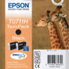 1206417_1722458241 Epson C13T07114H10/T0711H Ink cartridge black high-capacity twin pack, 2x370 pages ISO/IEC 24711 11.1ml Pack=2 for Epson Stylus BX 310/600/D 120/Office B 1100/Office B 40 w