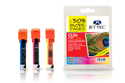 12302408-8360 Jet Tec 137C052620/CL56CMY Ink cartridge multi pack C,M,Y 9ml 3x9ml Pack=3 (replaces Canon CLI-526) for Canon Pixma IP 4850/MG 5350/MG 6150/MG 6250/MX 885