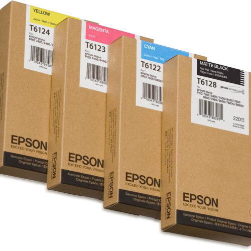 Epson C13T612400/T6124 Ink cartridge yellow 220ml for Epson Stylus Pro 7400/7450