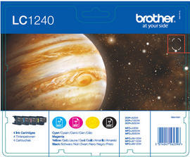 Brother LC-1240VALBPRF Ink cartridge multi pack Bk,C,M,Y Blister, 4x600 pages Pack=4 for Brother DCP-J 525/MFC-J 6510