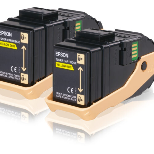 Epson C13S050606/0602 Toner cartridge yellow, 2x7.500 pages Pack=2 for Epson Aculaser C 9300 N