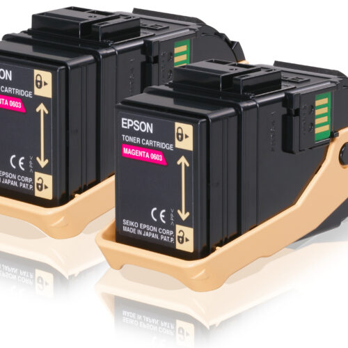 Epson C13S050607/0603 Toner cartridge magenta, 2x7.500 pages Pack=2 for Epson Aculaser C 9300 N