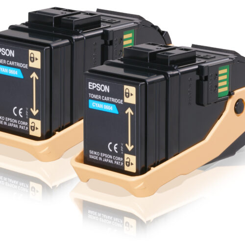 Epson C13S050608/0604 Toner cartridge cyan, 2x7.500 pages Pack=2 for Epson Aculaser C 9300 N