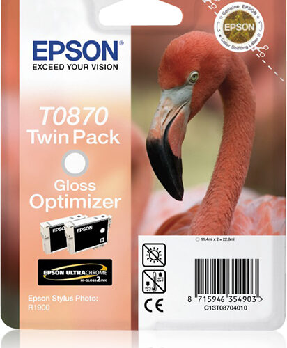 1311996_2387836358 Epson C13T08704010/T0870 Ink cartridge Glossy Optimizer, 7.230 pages 11.4ml for Epson Stylus Photo R 1900