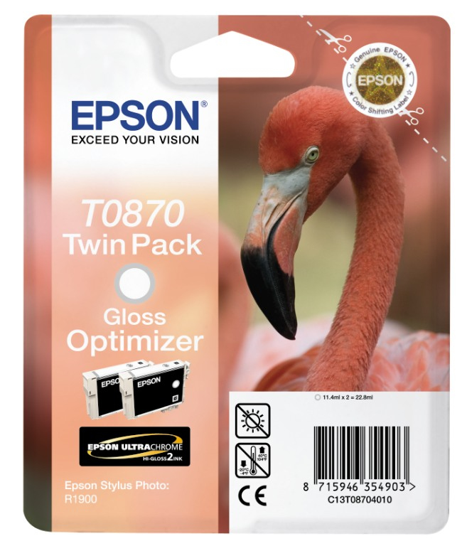 1311996_8860635560 Epson C13T08704010/T0870 Ink cartridge Glossy Optimizer, 7.230 pages 11.4ml for Epson Stylus Photo R 1900