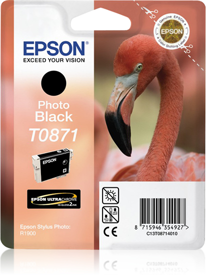 1311997_5523458476 Epson C13T08714010/T0871 Ink cartridge foto black, 200 pages 11.4ml for Epson Stylus Photo R 1900
