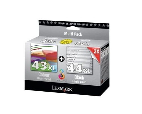 1316214_2282 Lexmark 80D2966/43XL+44XL Printhead cartridge multi pack black + color 300+500 pg Pack=2 for Lexmark X 9350/Z 1520
