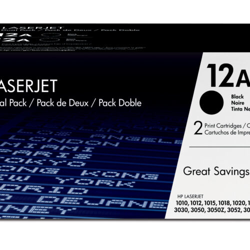 HP Q2612AD/12AD Toner cartridge black twin pack, 2x2.000 pages/5% Pack=2 for Canon LBP-3000