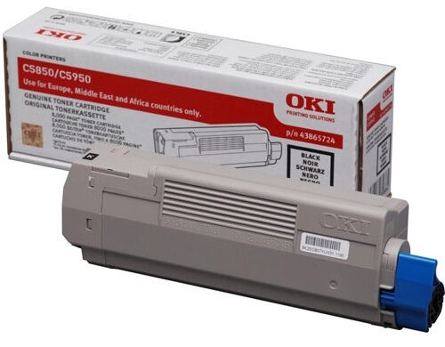 OKI 43865724 Toner black, 8.000 pages/5% for OKI C 5850