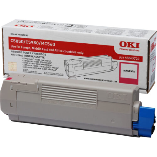 OKI 43865722 Toner magenta, 6.000 pages/5% for OKI C 5850