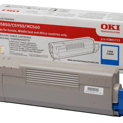 OKI 43865723 Toner cyan, 6.000 pages/5% for OKI C 5850