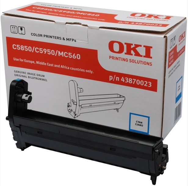 OKI 43870023 Drum kit cyan, 20.000 pages for OKI C 5850