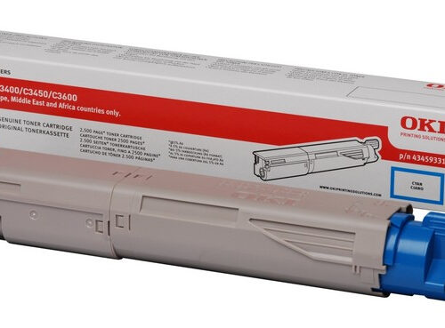 OKI 43459331 Toner cyan, 2.500 pages/5% for OKI C 3300/3400/3450/3600