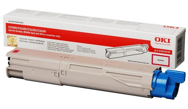 OKI 43459330 Toner magenta, 2.500 pages/5% for OKI C 3300/3400/3450/3600