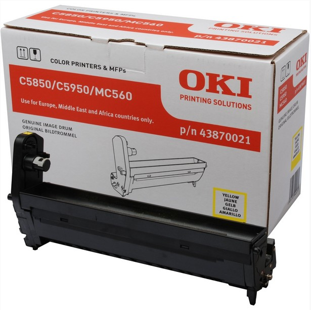 OKI 43870021 Drum kit yellow, 20.000 pages for OKI C 5850