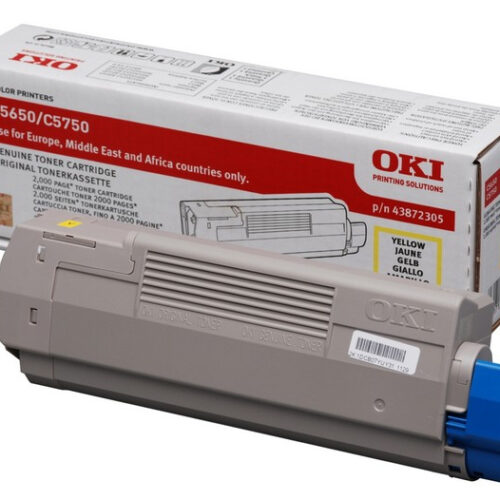 OKI 43872305 Toner yellow, 2.000 pages/5% for OKI C 5650
