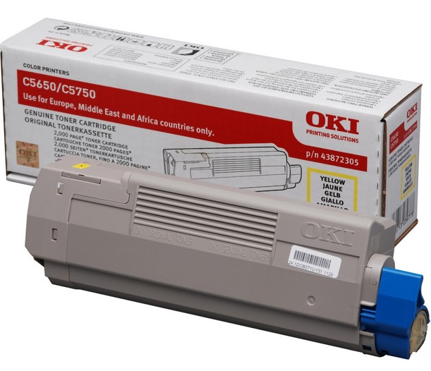 OKI 43872305 Toner yellow, 2.000 pages/5% for OKI C 5650