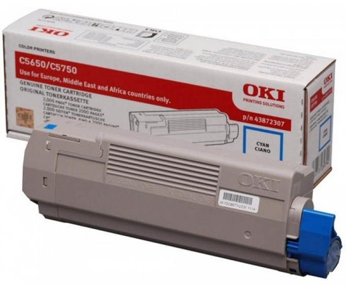 OKI 43872307 Toner cyan, 2.000 pages/5% for OKI C 5650