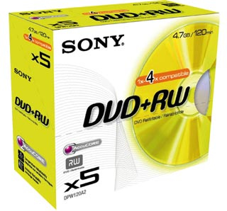 134343-Sony Sony Dvd+rw 4.7gb /ds 5