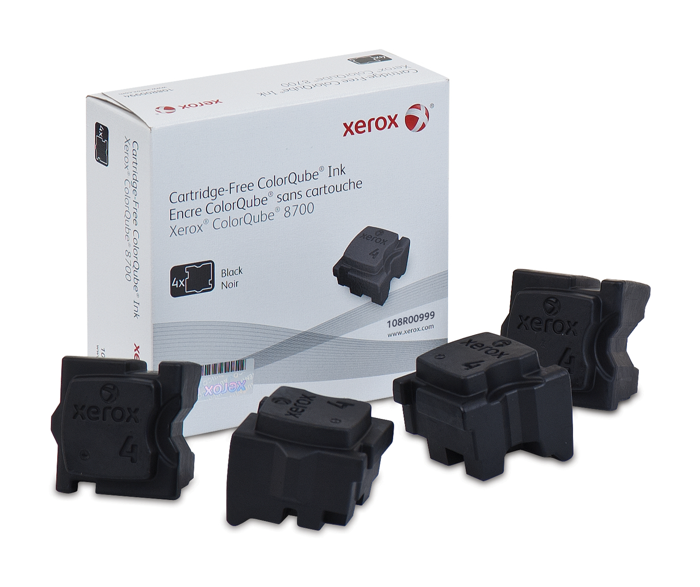 13554835_3310529958 Xerox 108R00999 Dry ink in color-stix black, 4x9.000 pages Pack=4 for Xerox ColorQube 8700/8900