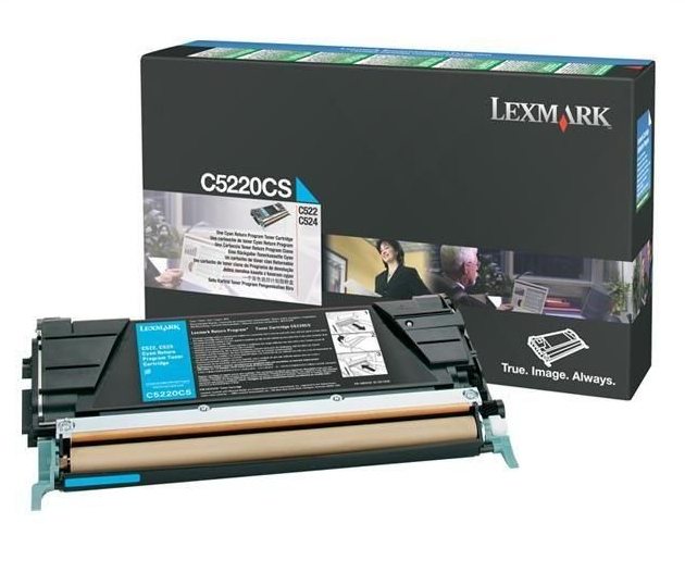 1364353_1556 Lexmark C5220CS Toner-kit cyan return program, 3.000 pages ISO/IEC 19798 for Lexmark C 522/524/530/532/534