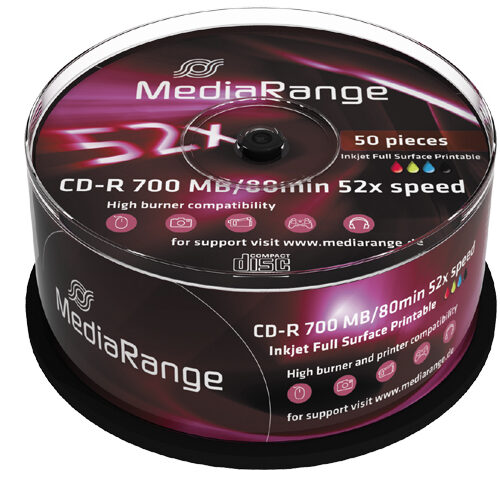 13831049-7267 MediaRange MR208 blank CD CD-R 700 MB 50 pc(s)