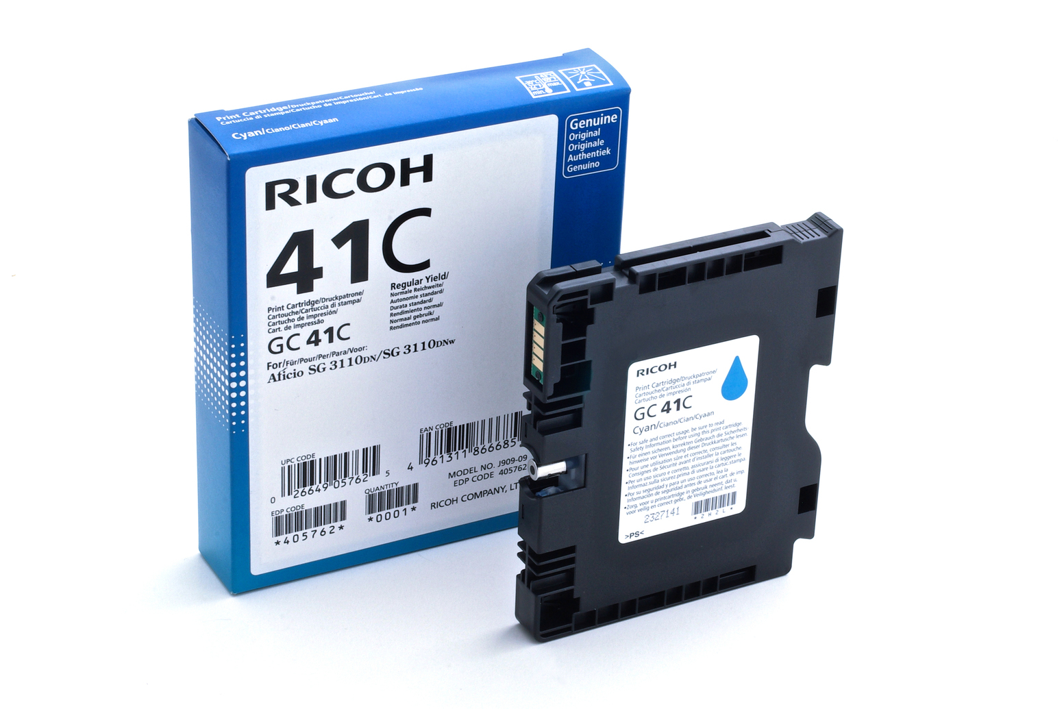 14058936_546 Ricoh 405762/GC-41C Gel cartridge cyan, 2.200 pages ISO/IEC 24711 for Ricoh Aficio SG 3100