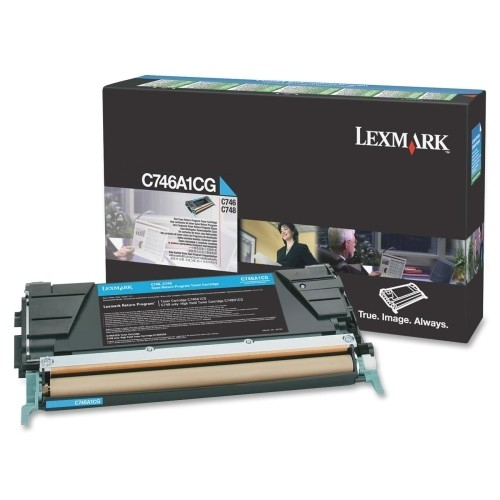 14081849-8916 Lexmark C746A1CG Toner cartridge cyan return program, 7.000 pages ISO/IEC 19798 for Lexmark C 746/748
