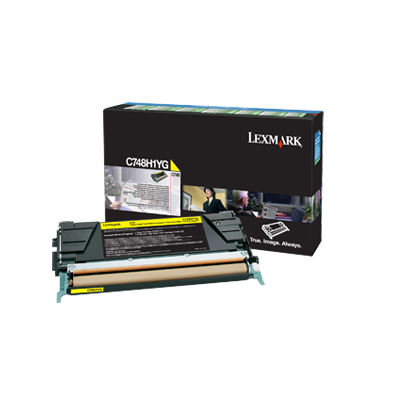 Lexmark C748H1YG Toner cartridge yellow return program, 10.000 pages ISO/IEC 19798 for Lexmark C 748