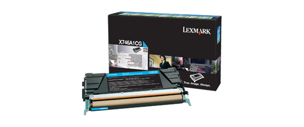 14081865-6137 Lexmark X746A1CG Toner cartridge cyan return program, 7.000 pages ISO/IEC 19798 for Lexmark X 746/748